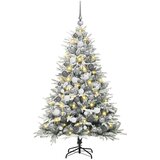 vidaXL Umjetno božićno drvce s rasvjetom i setom kuglica Zelena 180 cm | shoptok.hr