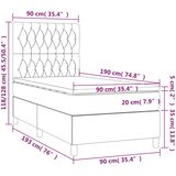 Box spring krevet s madracem crni 90x190 cm baršunasti | shoptok.hr