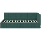  Kutni okvir kreveta Tamnozelena 100 cm x 200 cm Baršun | shoptok.hr