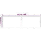  Vrtni zaslon za privatnost uzorak biljke zeleni 500x90 cm PVC | shoptok.hr