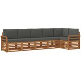  Set vanjskih sofa 6 kom. Prirodna i antracit Poliester Bijela 308 x 130,5 x 73 cm | shoptok.hr
