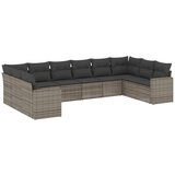 Maison Chic Seti vrtnega pohištva - Vrtna garnitura - Vrtni pohištvo set 10-delna z blazinami siv poli ratan, (21811633) | Shoptok.si