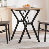 Furnova Jedilna miza Y okvir 70x70x75,5 cm trdna borovina lito železo, (21946899) | Shoptok.si