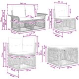  Sjedeća garnitura za vrt 8 kom. Crna poliratan 70.5 x 62 x 70 cm | shoptok.hr
