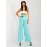 Fashion Hunters Summer trousers made of mint fabric