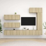  7-dijelni set TV ormarića boja hrasta sonome od iverice | shoptok.hr