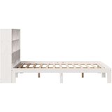 vidaXL Krevet s regalom z knjige bez madraca bijeli 120x190cm borovina | shoptok.hr