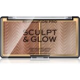 Revolution Sculpt And Glow paleta za konturiranje i posvjetljivanje nijansa Light-Medium 8 g | shoptok.hr