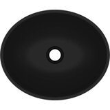  Luksuzni ovalni umivaonik mat crni 40 x 33 cm keramički | shoptok.hr