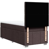  Krevet s oprugama i madracem tamnosmeđi 100 x 200 cm od tkanine | shoptok.hr