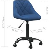 vidaXL Pisarniški stol moder žamet, (21378276) | Shoptok.si