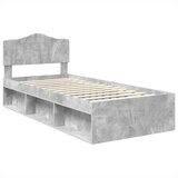  Okvir za krevet s uzglavljem Betonska siva 100 x 200 cm | shoptok.hr