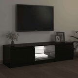 TV ormarić s LED svjetlima crni 140 x 40 x 35 5 cm | shoptok.hr