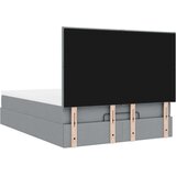 vidaXL Okvir kreveta s madraca svijetlosivi 140x200cm tkanine | shoptok.hr
