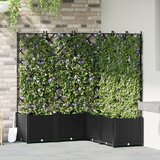 vidaXL Vrtni sadilni zaboji Črni Smola 120 x 120 x 143 cm | Shoptok.si