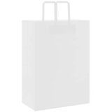  Papirnate vrećice 50 kom s ručkama bijele 32x17x44 cm | shoptok.hr