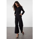 Trendyol Black Plain Finike Weaving