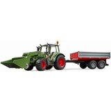 Bruder Fendt Vario 211 s čelnim nakladalnikom in prikolico s stransko steno | Shoptok.si