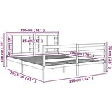  Okvir za krevet od masivne borovine bijeli 150x200 cm 5FT King | shoptok.hr