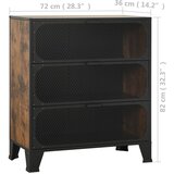 Ormarić za pohranu rustično smeđi 72 x 36 x 82 cm metal i MDF | shoptok.hr
