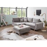 MID.YOU TABURE, tekstil, leseni material svetlo siva | Shoptok.si