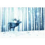 Tapeta - Deer in the Snow (Blue) 100x70 | shoptok.hr