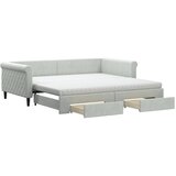  Dnevni krevet na razvlačenje svjetlosivi 100x200 cm baršunasti | shoptok.hr
