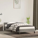 The Living Store Posteljni okvir z vzglavjem svetlo siv 100x200 cm žamet - Posteljni Okvir Z Vzglavjem, (21492804) | Shoptok.si