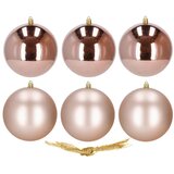  Set Kuglica za Božićno Drvce Ružičasto Zlato 10 cm 6 kom. | shoptok.hr