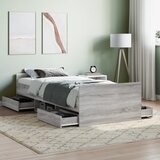 Maison Chic Posteljni okvir - Enojna postelja - Postelja za odrasle z vzglavjem in vznožjem siva sonoma 90x200 cm-J9572, (21764277) | Shoptok.si