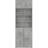 Ormarić za pohranu boja betona 80x42,5x225 cm konstruirano drvo | shoptok.hr