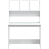  Radni stol s policama bijeli 102x45x148 cm konstruirano drvo | shoptok.hr