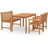  4-dijelni vrtni blagovaonski set od masivne tikovine | shoptok.hr