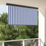vidaXL Zunanja Rolfa Črtasto Prilagodljiva Modra in bela 220 x 250 cm blago | Shoptok.si