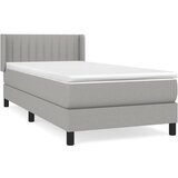Maison Chic Box spring postelja - Vzmetna postelja z vzmetnico svetlo siva 90x190 cm blago SL20030, (21893315) Cene