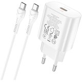 hoco. Type C PD 25W QC3.0 punjač s Type C kabelom Jetta N22 bijeli | shoptok.hr