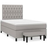 The Living Store Box spring postelja z vzmetnico svetlo siva 120x200 cm blago - Box Spring Postelja, (21520639) | Shoptok.si