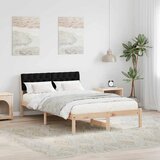 Okvir kreveta Smeđa i crna 120 x 200 cm Masivna borovina | shoptok.hr