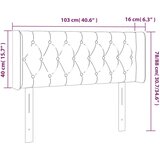 Posteljno vzglavje temno rjavo 103x16x78/88 cm blago, (20737340) | Shoptok.si