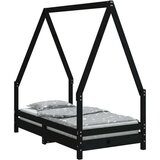  Za dječji krevet crni 70 x 140 cm od masivne borovine | shoptok.hr
