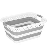  Sklopiva ovalna posuda 24 l, 53 x 38 x 23 cm, sivo-bijela | shoptok.hr