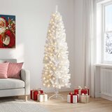  Umjetno vitko božićno drvce 240 cm 300 LED lampica Topla bijela | shoptok.hr