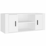 TV ormarić bijeli 100 x 35 x 40 cm od konstruiranog drva | Eponuda.com