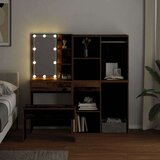 vidaXL Garnitura toaletne mize z LED starim lesenim inženirskim lesom | Shoptok.si
