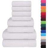 vidaXL Komplet brisač 8-delni bela 360 gsm 100% bombaž | Shoptok.si