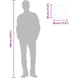 Zidno ogledalo crno Ø 30 cm okruglo | Eponuda.ba