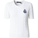 Polo Ralph Lauren Pulover 'TARJYLL-SHORT SLEEVE-PULLOVER' bijela | shoptok.hr
