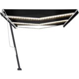  Tenda na ručno uvlačenje s LED svjetlima 600 x 300 cm antracit | shoptok.hr