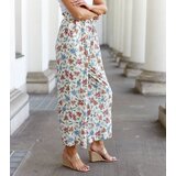 UR/CEO White floral wide pants Vertemate | Shoptok.si