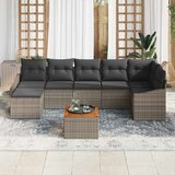  Sjedeća garnitura za vrt 8 kom. Siva poliratan 288,5 x 123,5 x 69 cm | shoptok.hr